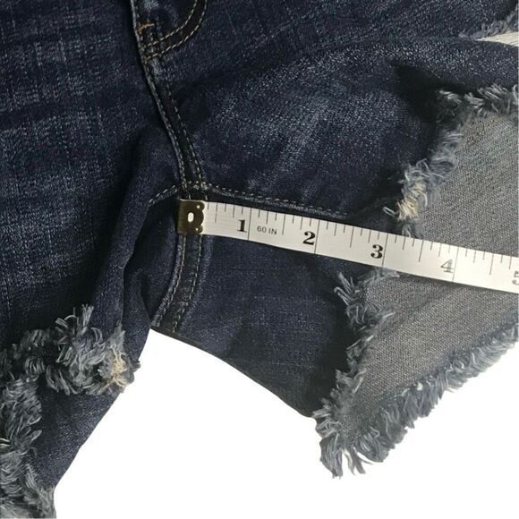 American Eagle Distressed Midi Super Stretch Jean Shorts N0098 - Picture 6 of 8